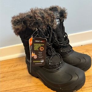 Women's Black Fur-Lined Ankle Boots